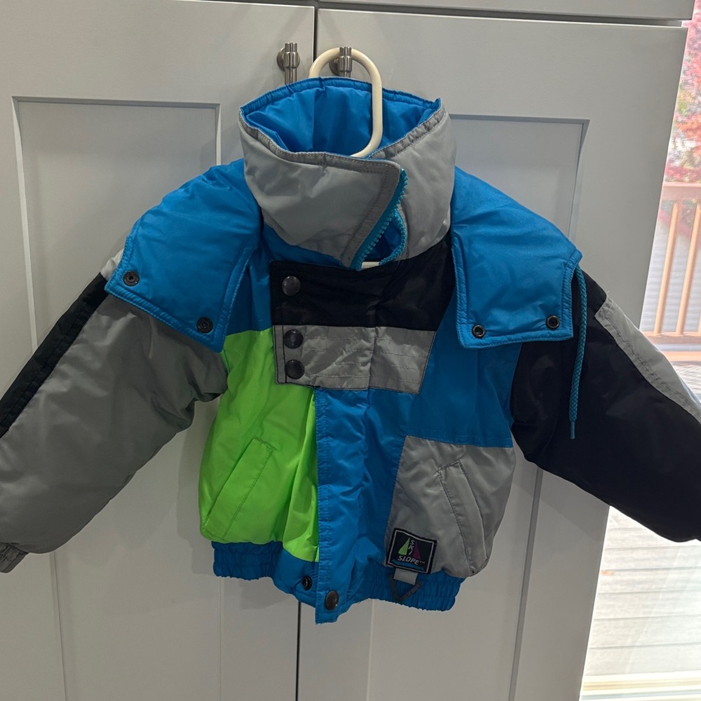 Vibrant Kids Puffer Jacket - Blue, Gray, black